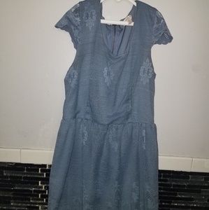 A baby blue dress